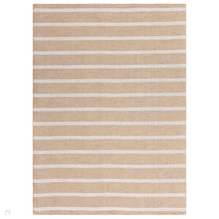 Global Stripe Modern Geometric Jute & Cotton Mix Durable Soft-Touch Flatweave Natural/Beige/Cream Rug