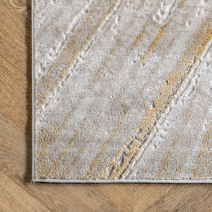 Gold Abstract Area Rug 120x180 cm