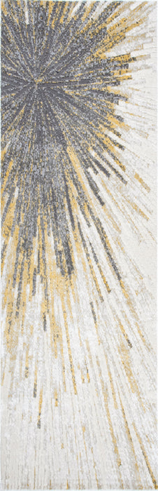 Gold Abstract Area Rug 120x180 cm