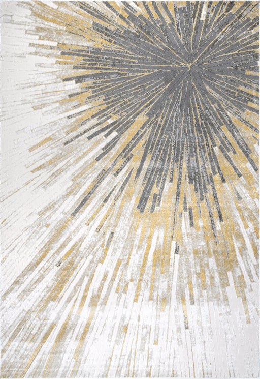 Gold Abstract Area Rug 140x200 cm