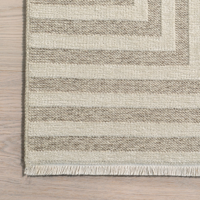 Graphic Reversible Washable Rug in Cream 160x230 cm