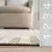 Graphic Reversible Washable Rug in Cream 160x230 cm