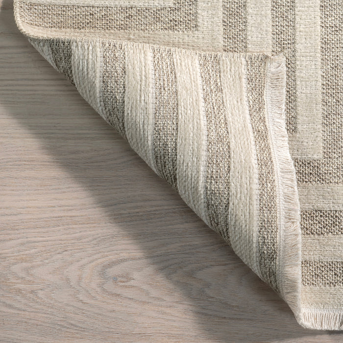 Graphic Reversible Washable Rug in Cream 160x230 cm