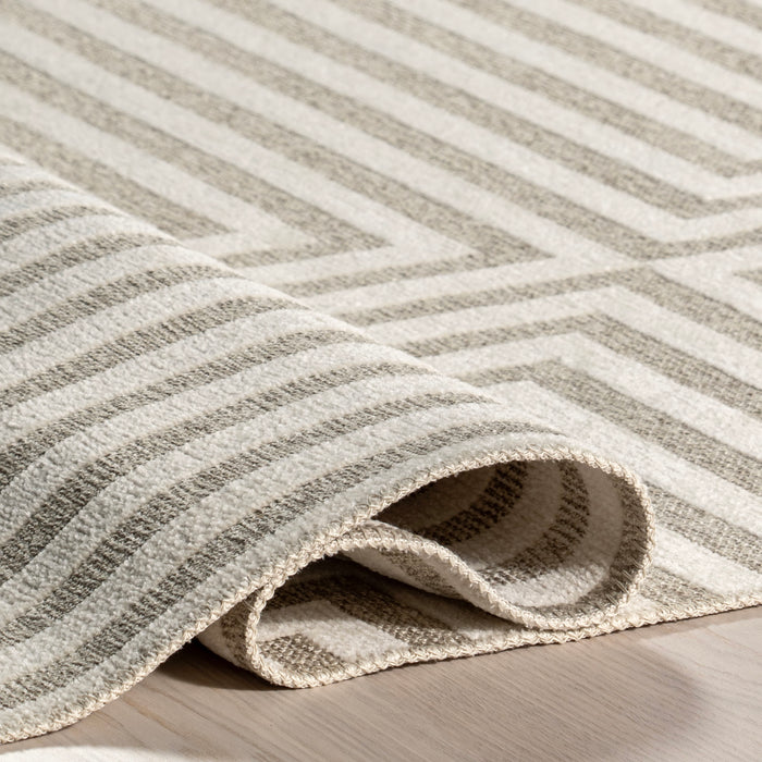 Graphic Reversible Washable Rug in Cream 160x230 cm