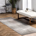Gray Striated Vintage Area Rug 160cm