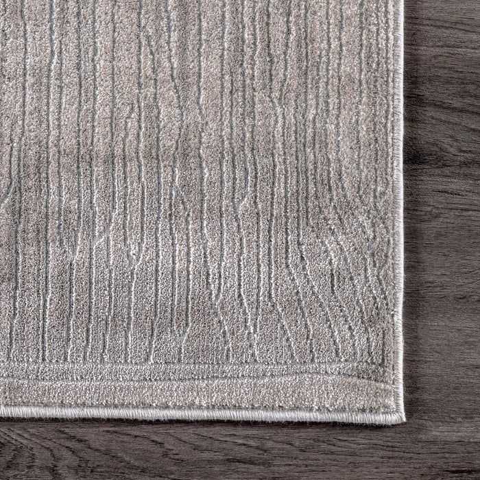 Gray Striated Vintage Area Rug 160cm