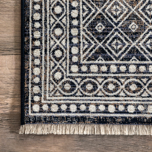 Grecian Fringed Area Rug 160x230 cm in Grey