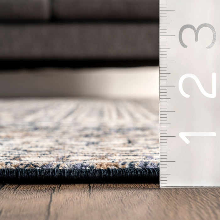 Grecian Fringed Area Rug 160x230 cm in Grey