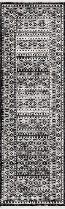 Grecian Fringed Area Rug 160x230 cm in Grey