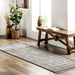 Grecian Fringed Area Rug 160x230 cm in Grey