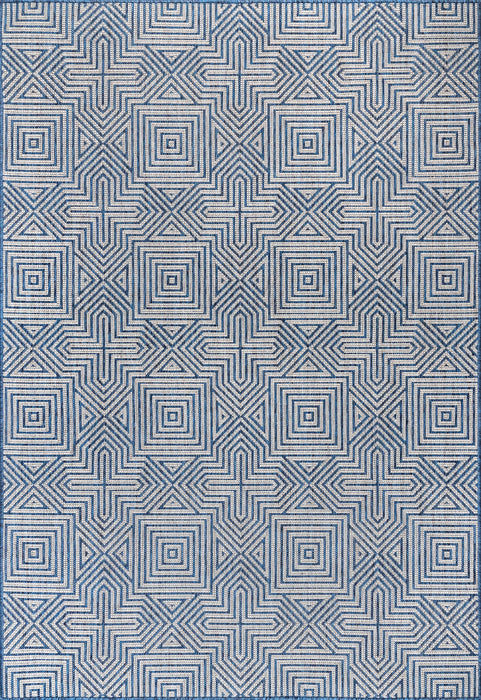 Greek Indoor Outdoor Area Rug 152x244 cm Blue Design