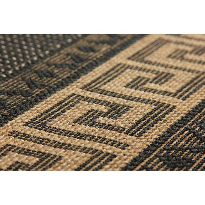 Greek Key Flatweave Black Runner