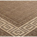 Greek Key Flatweave Brown Rug