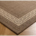 Greek Key Flatweave Brown Rug