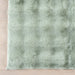 Green Checkered Plush Washable Cloud Rug 120x180 cm