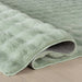 Green Checkered Plush Washable Cloud Rug 120x180 cm