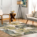 Green Leaves Area Rug for Home Decoration