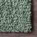 Green Shag Rug 160x230 cm for Living Room Decor