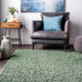 Green Shag Rug 160x230 cm for Living Room Decor