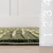 Green Washable Textured Area Rug 120 cm x 180 cm