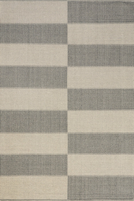 Tappeto in cotone a quadri grigio