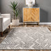 Grey Chevron Patterned Area Rug 200x300 cm