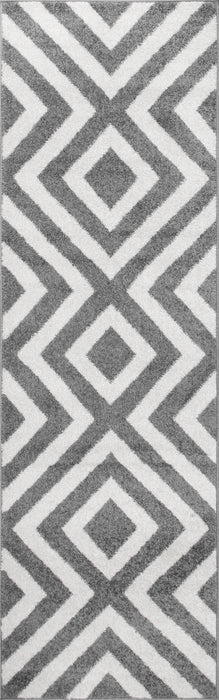 Grey Chevron Stripes Area Rug 160cm