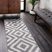 Grey Chevron Stripes Area Rug 160cm
