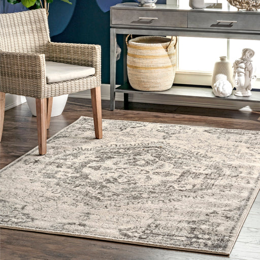 Grey Corinthian Medallion Area Rug 120x180 cm