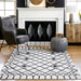 Grey Diamond Lattice Area Rug 140x200 cm