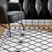 Grey Diamond Lattice Area Rug 140x200 cm