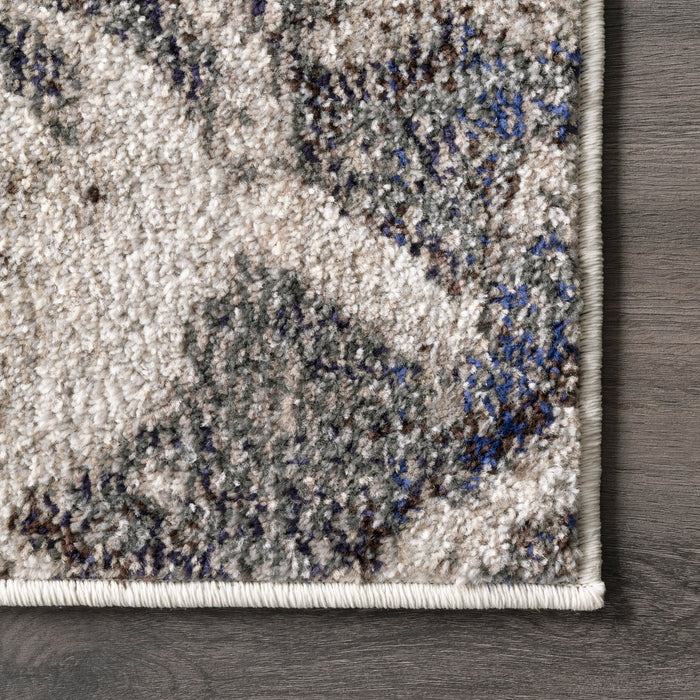 Grey Distressed Trellis Area Rug for Modern Home Décor