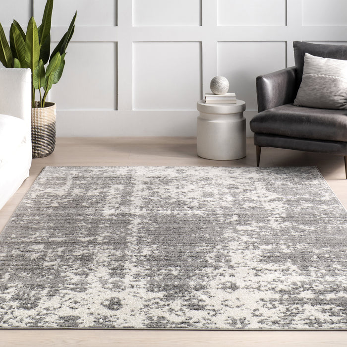 Harmaa Distressed Vintage -tyylinen matto 150x230 cm