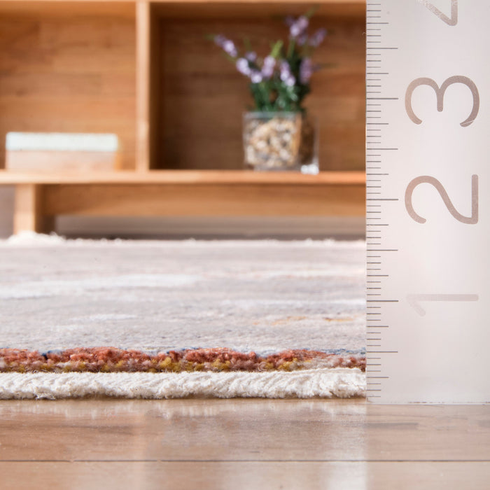 Grey Fringe Medallion Area Rug 120x170 cm