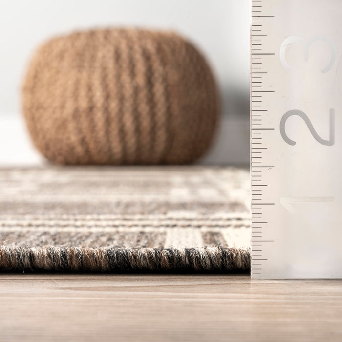 Grey Greek Trellis Outdoor Area Rug 150x240 cm