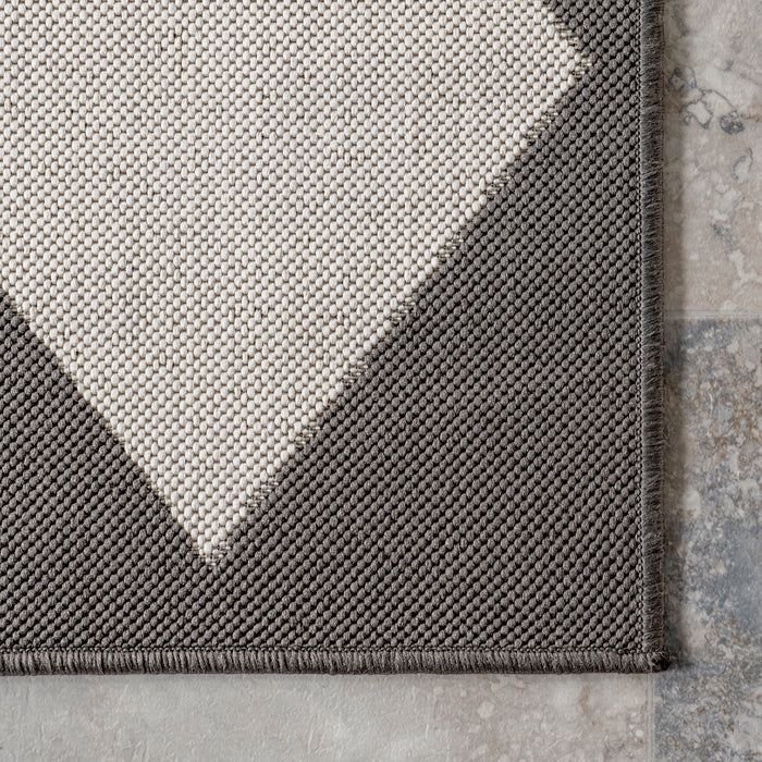 Grey Harlequin Area Rug for Indoor and Outdoor Use