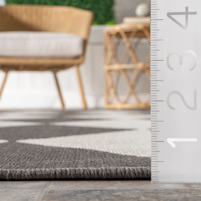 Grey Harlequin Area Rug for Indoor and Outdoor Use