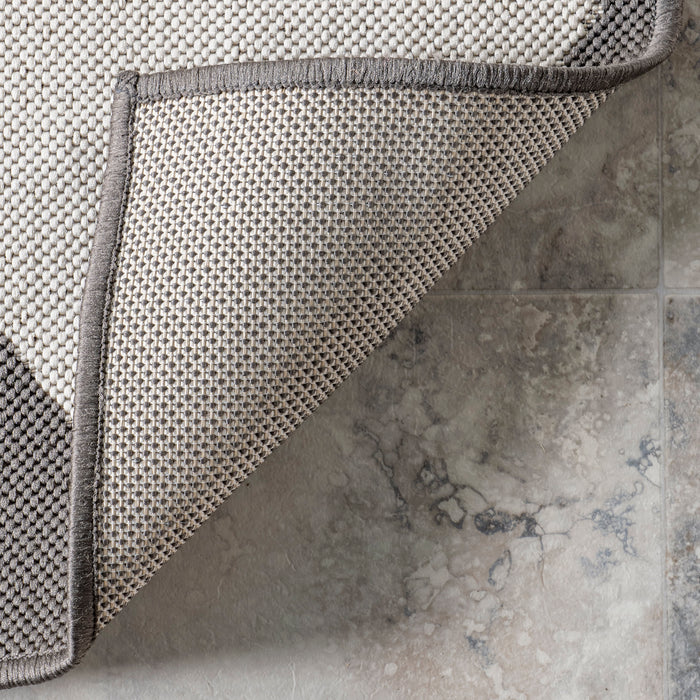 Grey Harlequin Area Rug for Indoor and Outdoor Use