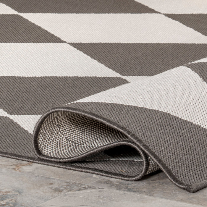 Grey Harlequin Area Rug for Indoor and Outdoor Use