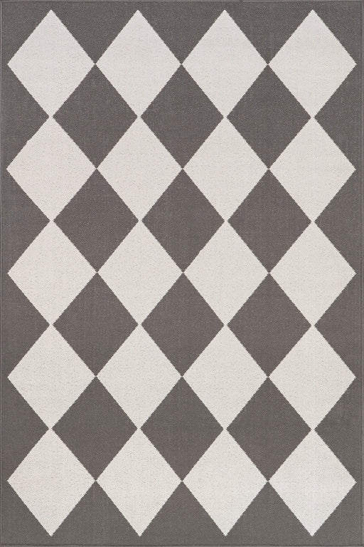 Grey Harlequin Area Rug for Indoor and Outdoor Use