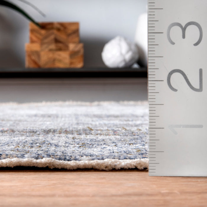 Grey Herati Area Rug for Heavy Foot Traffic and Pets