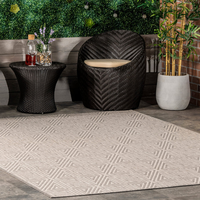 Grey Indoor Outdoor Area Rug 120x180 cm