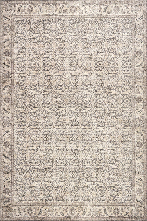 Grey Jute-Blend Vintage Medallion Area Rug 160x230 cm