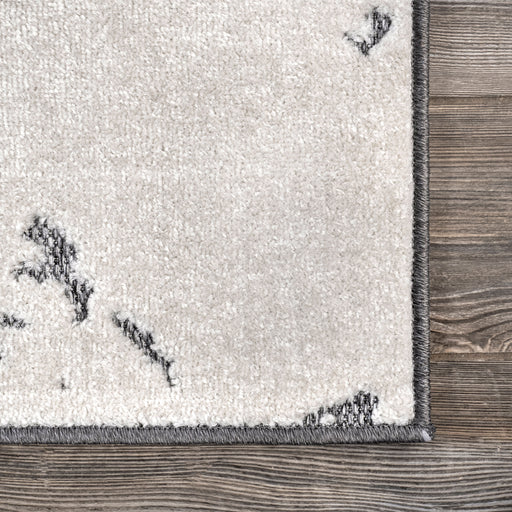 Grey Lattice Pattern Indoor Outdoor Area Rug 120x180 cm