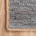 Grey Leather Flatweave Area Rug 150x240 cm