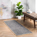 Grey Leather Flatweave Area Rug 150x240 cm