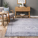 Grey Machine Washable Area Rug for Busy Homes