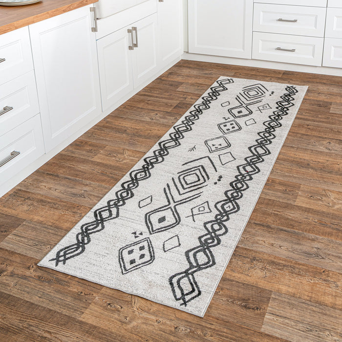 Grey Machine Washable Rug for Kids and Pets