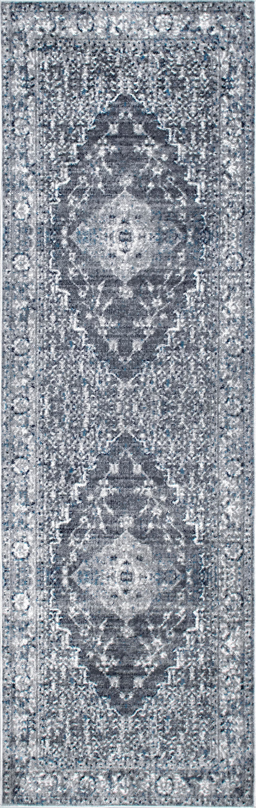 Grey Medallion Area Rug 160x230 cm for Living Room