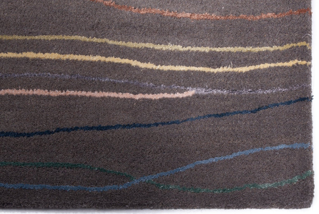 Grey Multi Lines Rug